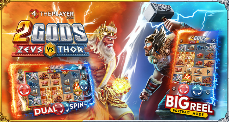 4ThePlayercom launches online slot 2 Gods Zeus vs Thor with world-first innovation DUAL SPIN